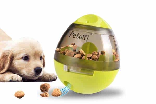 Petony Dog Food Treat Ball Toys with Holes Dispenser