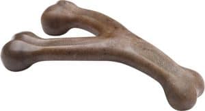 benebone bacon flavored wishbone dog chew toy