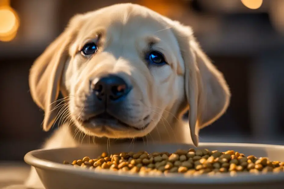 feeding labrador puppy